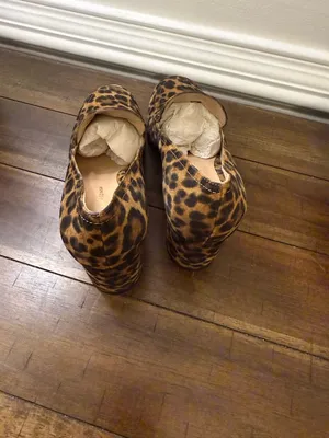 Gianvito Rossi Leopard Print Suede Block Heel Loafer Pumps Size 38 thumbnail 7