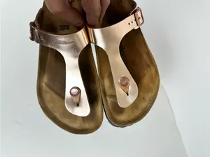 Birkenstock Papillio Gizeh Platform Rose Gold Leather Sandals Women’s 39 8-8.5 thumbnail 3