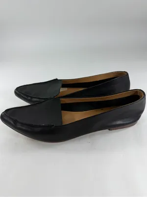 JCrew Black Leather Pointed Toe Loafers Flats Minimalist Preppy Shoes Womens 10‎ thumbnail 2