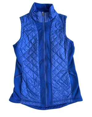 Athleta Rock Springs Quilted Puffer Vest Blue Lightweight Size Small thumbnail 1