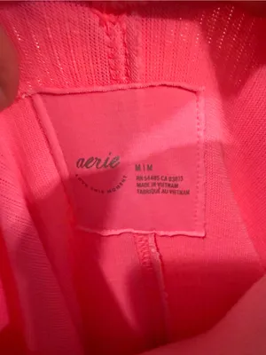 aerie Relaxed V-Neck Waffle Knit Sweater - Coral Pink thumbnail 3