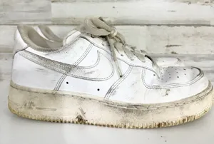 Nike Shoes Size 7.5 Air‎ Force 1 White Leather Low Top Sneakers Lace Up Casual thumbnail 1