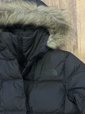 The North Face 550 Dealio Down Crop Black Fur Trim Coat Jacket Women’s XS thumbnail 10