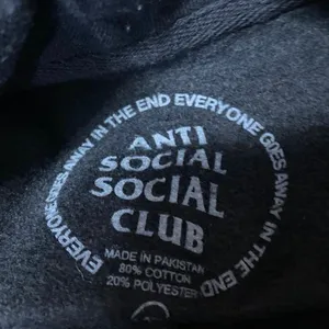 Anti Social Social Club Kkoch Black Logo Floral Graphic Hoodie Sweatshirt Top M thumbnail 5