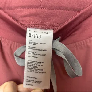 FIGS High Waisted Zamora Jogger style Scrubs in Mauve thumbnail 5