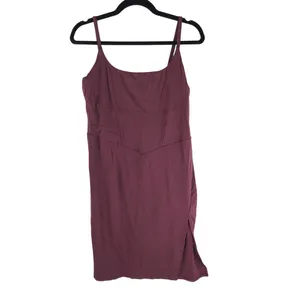 Halara Spaghetti Strap Square Neck Corset Bodycon Midi Casual Dress Purple XS thumbnail 6