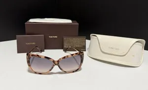Tom Ford Reveka‎ Women's Tortoiseshell Frame Sunglasses with Gradient Lenses thumbnail 1