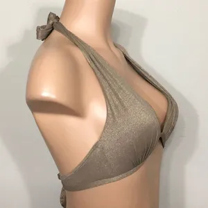 Kenneth Cole gold lame’ push up bikini top. 32 B/C. NWT thumbnail 3