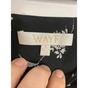 WAYF posie Strappy camisole womens S Black Floral Lace Up Front Sleeveless thumbnail 6