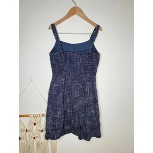 Mata Traders Dress Navy Blue Floral Embroidery Sweetheart neckline Boho thumbnail 3