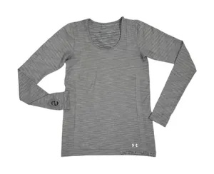 Under Armour Threadborne Seamless Gray Long Sleeve Athletic Active Shirt Small thumbnail 1