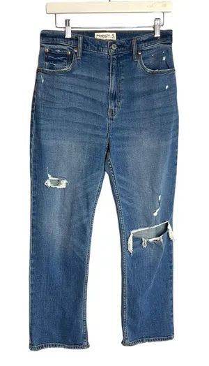 Abercrombie & Fitch‎ the ankle straight ultra high rise Sz 29 thumbnail 1