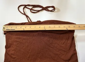 Wild Fable Dark Brown Ribbed Ruched Halter Tube Top Size XL thumbnail 4
