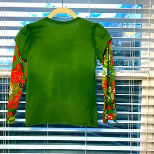 Natures Friend Childhoodcore Green Clean Rawedge Hem Lagen T-shirt girls 7/8 thumbnail 3