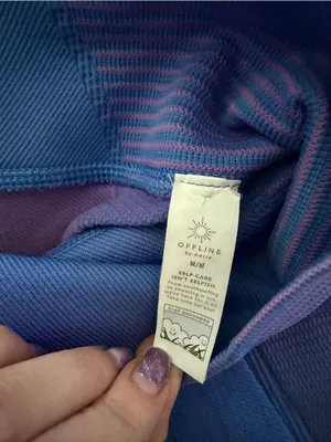 OFFLINE by Aerie High Waisted Blue 7/8 Leggings Medium M Athletic Yoga thumbnail 6