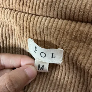 POL FWJ74B Frayed Raw Edge Corduroy Blazer Womens Medium Tan Boho Western Jacket thumbnail 8