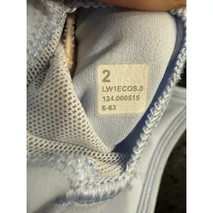 Lululemon Ebb to Street Tank Top Light‎ Blue Ribbed Cropped Camisole Size 2 flaw thumbnail 6