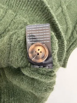 Disturbia Dianne Embroidered Cable Knit Cardigan Moon Star Fern Olive Green Knit thumbnail 16