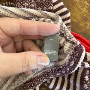 Aerie Long Sleeve Thermal Top Multicolor Fair Isle Size Large thumbnail 3