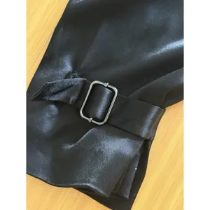 Aritzia Babaton‎ Refined Satin Cargo Pants Size 2 Black Ankle Straps Pockets thumbnail 8