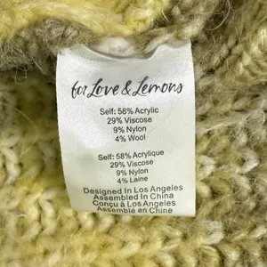 For Love & Lemons Celeste Cardigan Yellow Ombre Chunky Oversized Cardigan size M thumbnail 4
