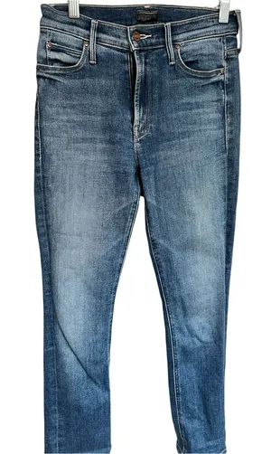 MOTHER Straight Leg Jeans in Washed Blue thumbnail 1