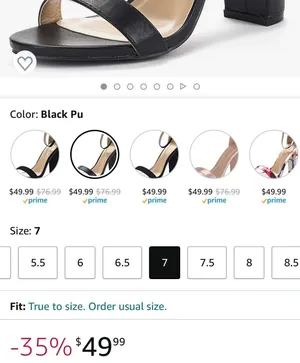 Black Leather Heels Size 7 thumbnail 5