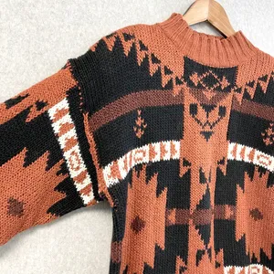 VTG Jay Jacobs Chunky Sweater‎ Womens Large Aztec Southwestern Retro 80s 90s thumbnail 3