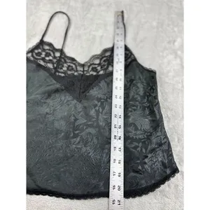 VTG Dreamtime Camisole Top Black Lace Satin Sz M Goth Grunge Witchy Whimsigoth thumbnail 12