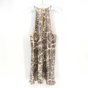 Show Me Your Mumu Gomez Mini Homecoming Dress Women M‎ Silver Sequin Party Boho thumbnail 10