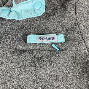 Columbia‎ 1/4 Snap Jacket Womens Small Gray T-Snap Fleece Long Sleeve Ladies thumbnail 3