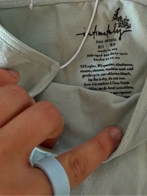 NWT- free people skinny strap blue mist brami crop top xs/s thumbnail 3