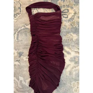 Michael Costello x REVOLVE Honor Mini Dress in Dark Plum XS NWT thumbnail 15