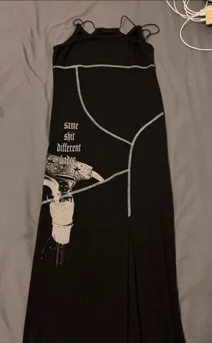Dolls Kill Iris Color Stitch Maxi Dress thumbnail 4