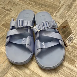 Chaco slides periwinkle blue water shoes sandals thumbnail 4