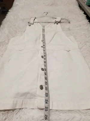 We The Free Edie Denim Skirtall in White Large thumbnail 6