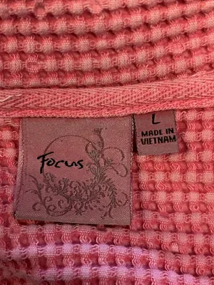 Focus Vest Womens Large Pink Cotton Knit Button Front Pockets Ruffle Collared thumbnail 6