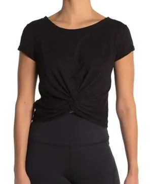 Free People Movement Run in the Sun Short Sleeve T Shirt Black Women’s Medium thumbnail 1