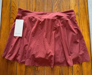 Lululemon A-Line Side-Pleat Tennis Skirt High Rise Cranberry Charm Size XL NWT thumbnail 1