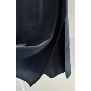 ZARA Basic Navy Blue Shirt Dress Midi Button Front Belted Womens XS thumbnail 7