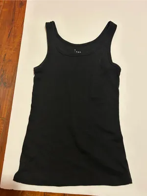 a new day Black Scoop Neck Tank Top thumbnail 1