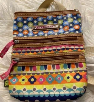 Lily Bloom Crossbody bag adjustable smaller size no rips and very colorful thumbnail 1