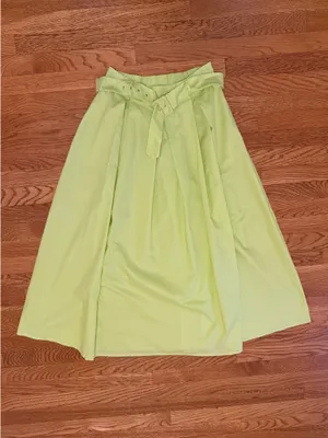 High waist pleated midi skirt with belt size M thumbnail 7
