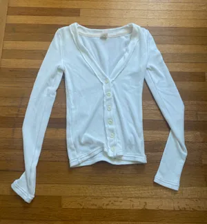 Free people white button down long sleeve top thumbnail 1