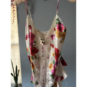 Vintage Victoria’s Secret Floral Satin Lace Teddy Bodysuit Size P thumbnail 6