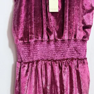 NEW Ramy Brook Deep Red Sparkle Velvet Velour Halter Neck Ellin Mini Dress Sz M thumbnail 12