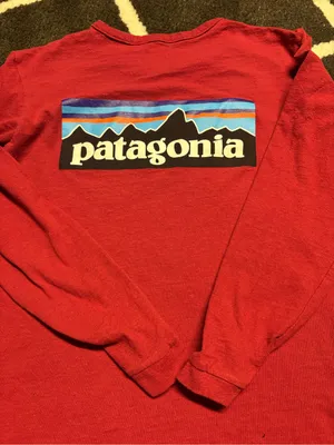 patagonia red graphic long sleeve thumbnail 1
