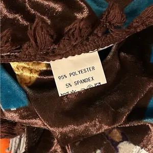 NWT Fashion U Brown Crushed Velvet Western Poncho With Tassels thumbnail 7