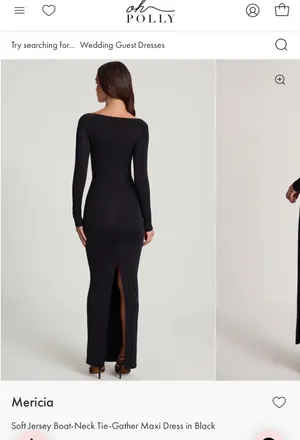 Oh Polly black maxi dress thumbnail 3