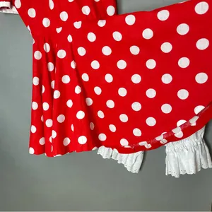 Handmade‎ Minnie Mouse Dress Halloween Costume Bloomers Red White Polka Dots thumbnail 4